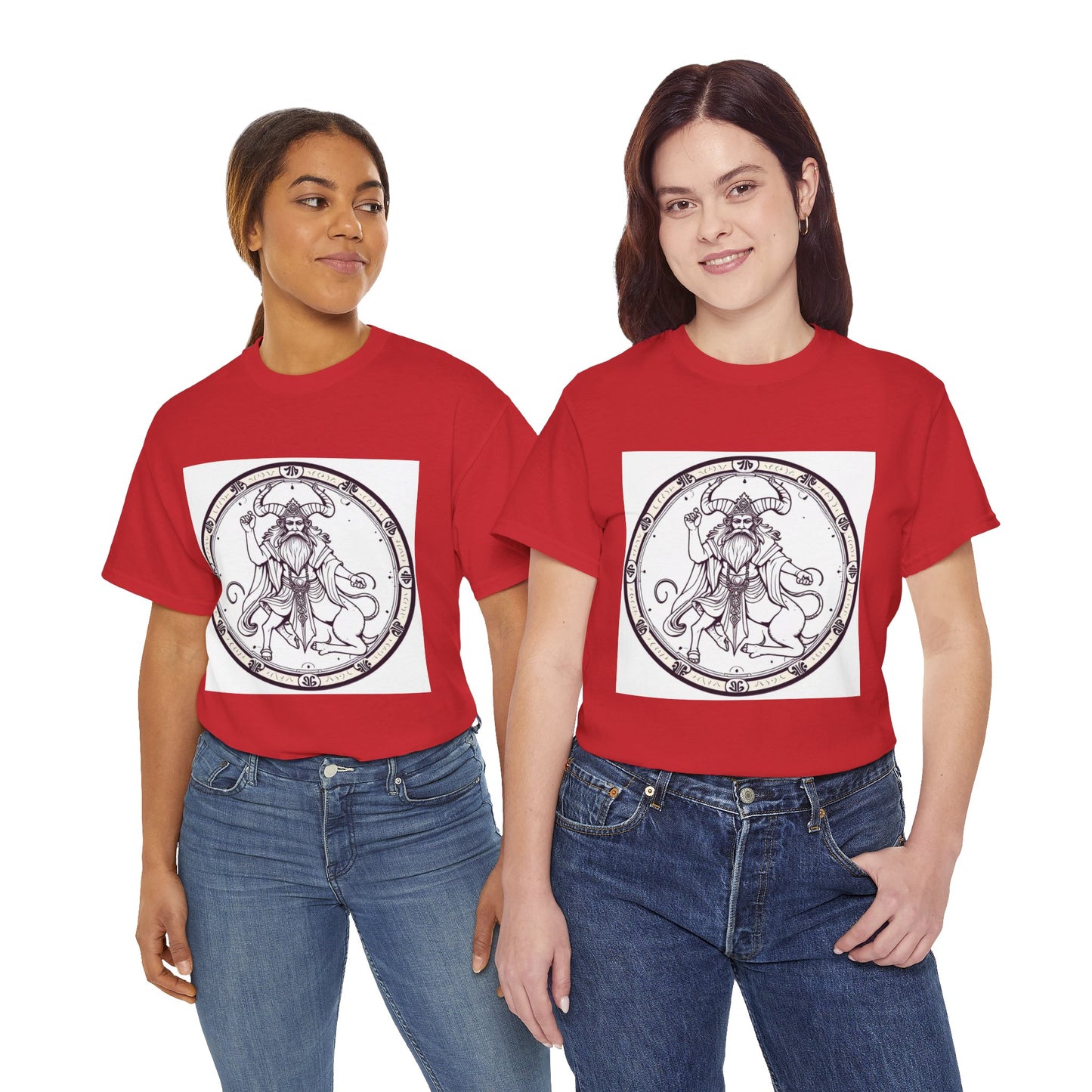 Unisex Heavy Cotton T-Shirt, Bull Centaur, Taurus Zodiac Design