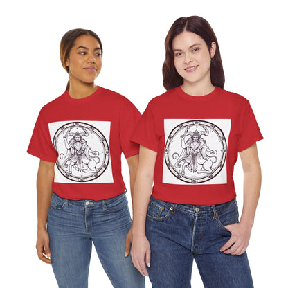 Unisex Heavy Cotton T-Shirt, Bull Centaur, Taurus Zodiac Design