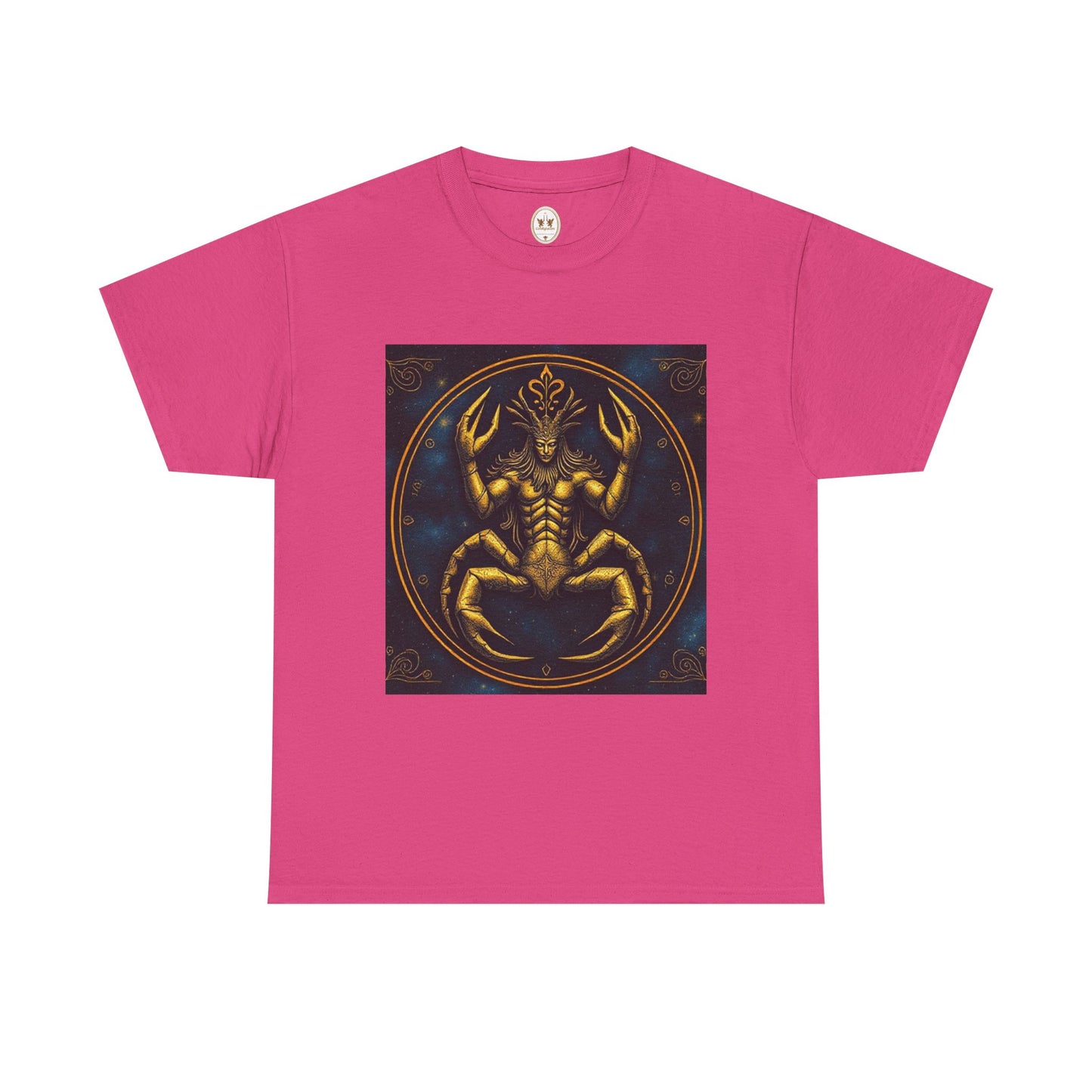 Unisex Heavy Cotton T-Shirt, Scorpion King 1v, Cancer Zodiac Design