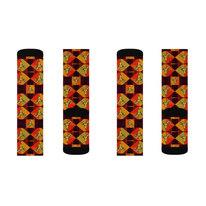 Sublimation Socks, Taurus, Zodiac v1, Shapes Pattern