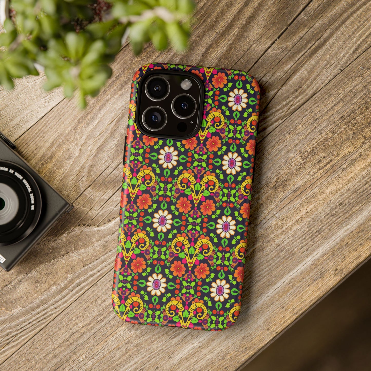 Tough Cases, Aries, Zodiac v4, Flower Pattern