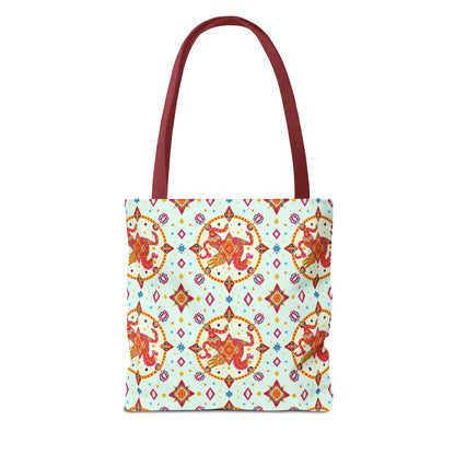 Tote Bag (AOP), Aquarius, Zodiac v1, Jewel Pattern