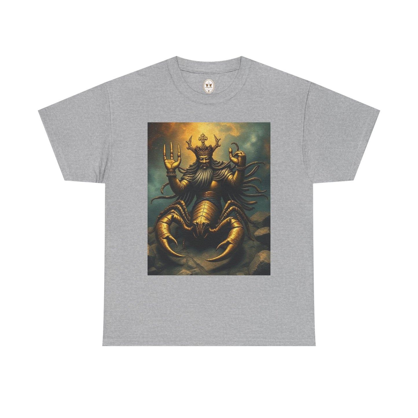 Unisex Heavy Cotton T-Shirt, Desert Scorpio King v1, Zodiac Design