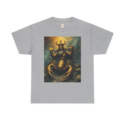 Unisex Heavy Cotton T-Shirt, Desert Scorpio King v1, Zodiac Design