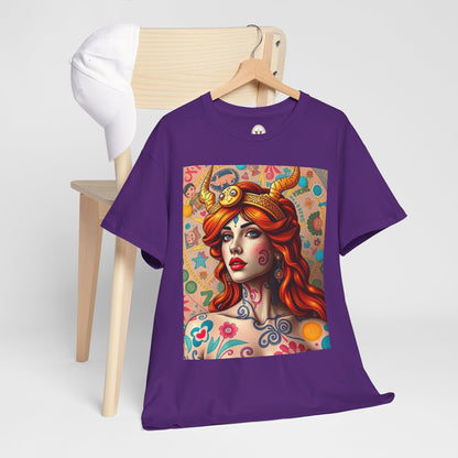 Unisex Heavy Cotton T-Shirt, Virgo, Zodiac v1, Sexy Art