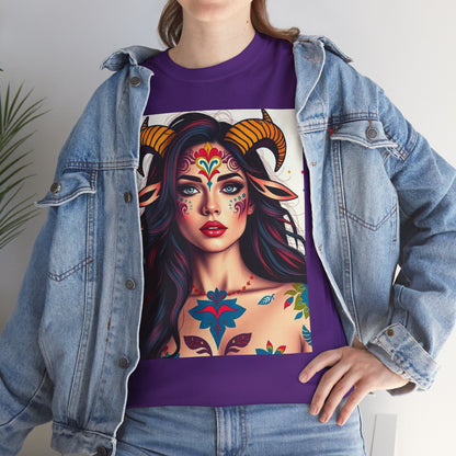 Unisex Heavy Cotton T-Shirt, Taurus, Zodiac v1, Sexy Art