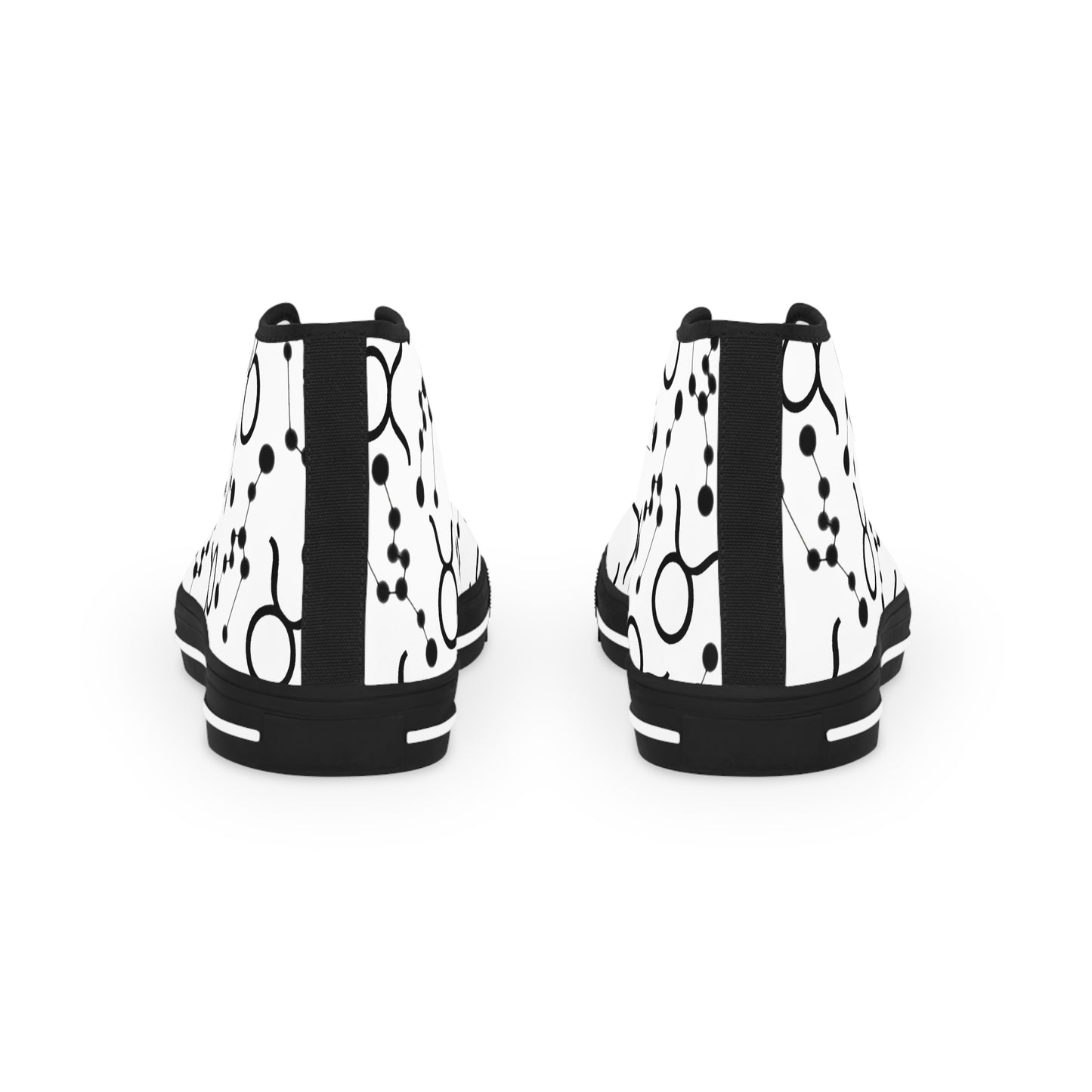 Men's High Top Sneakers, Breathable polyester canvas, Taurus Zodiac Design
