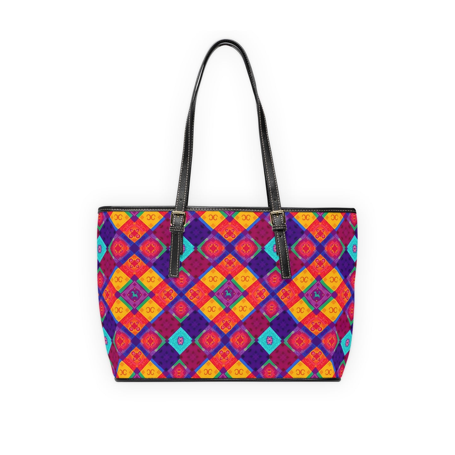 Leather Shoulder Bag, Virgo, Zodiac, Shapes Pattern