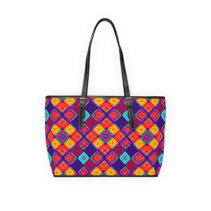 Leather Shoulder Bag, Virgo, Zodiac, Shapes Pattern