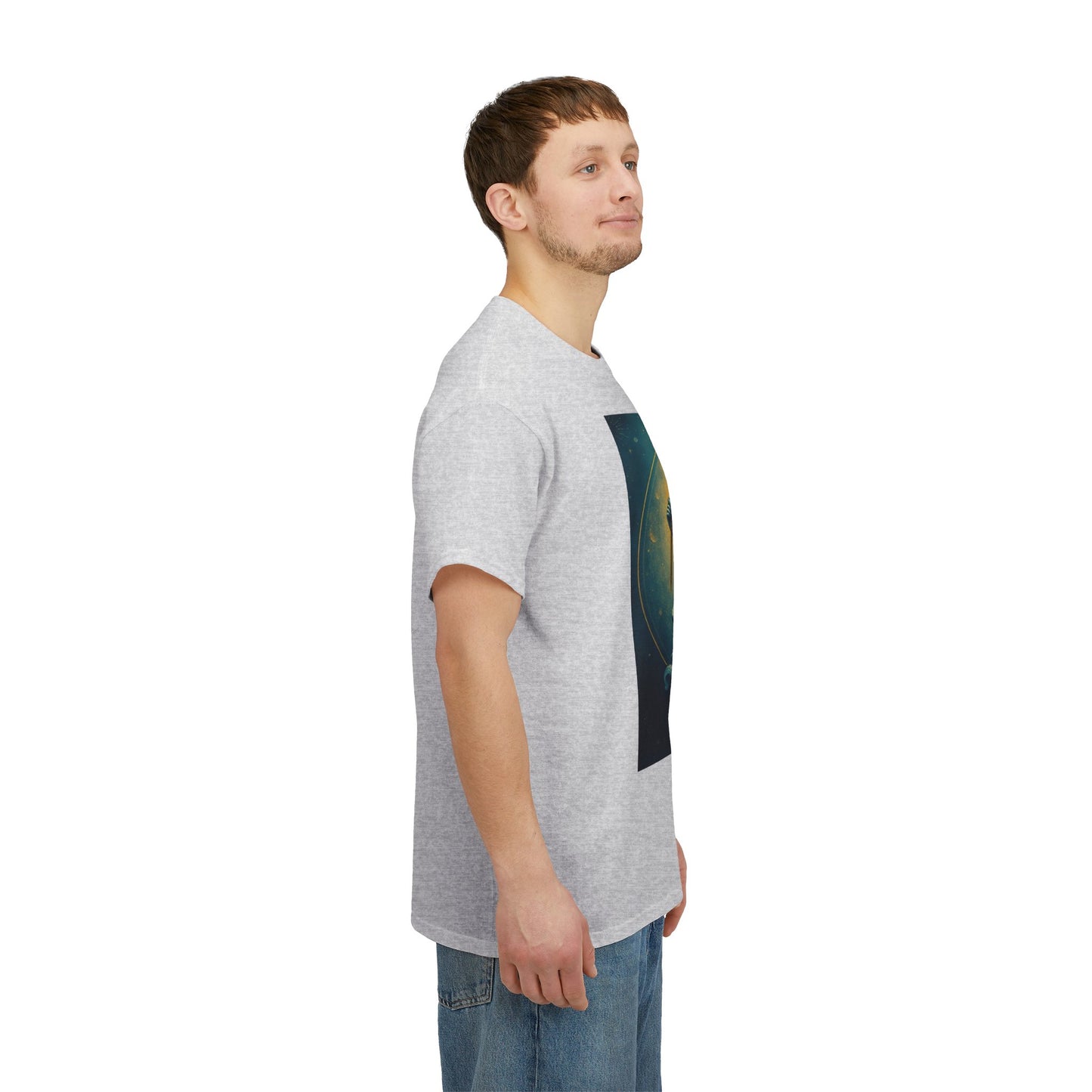 Unisex Heavy Cotton T-Shirt, Aquarius God, Zodiac Design