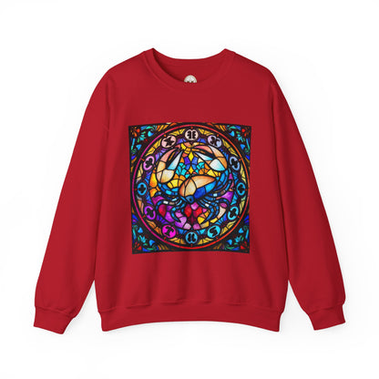 Unisex Heavy Blend™ Crewneck Sweatshirt, Glass, Cancer Zodiac Design