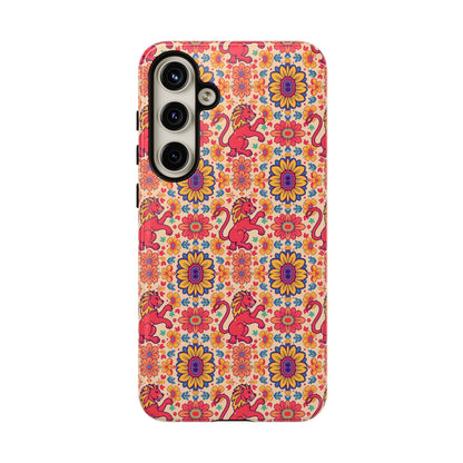Tough Cases, Leo, Zodiac v1, Flower Pattern