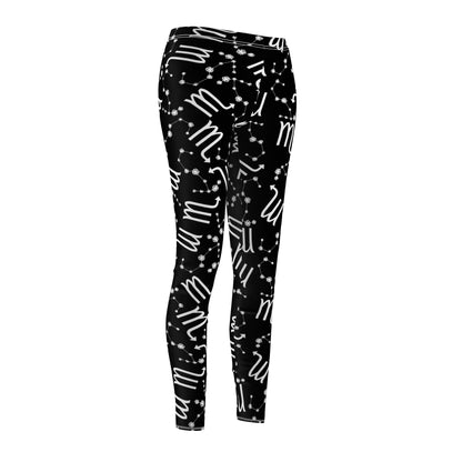 Women's Zodiac Cut & Sew Casual Leggings Scorpio Zodiac sign