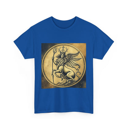 Unisex Heavy Cotton T-Shirt, Animal Angel v1, Virgo Zodiac Design
