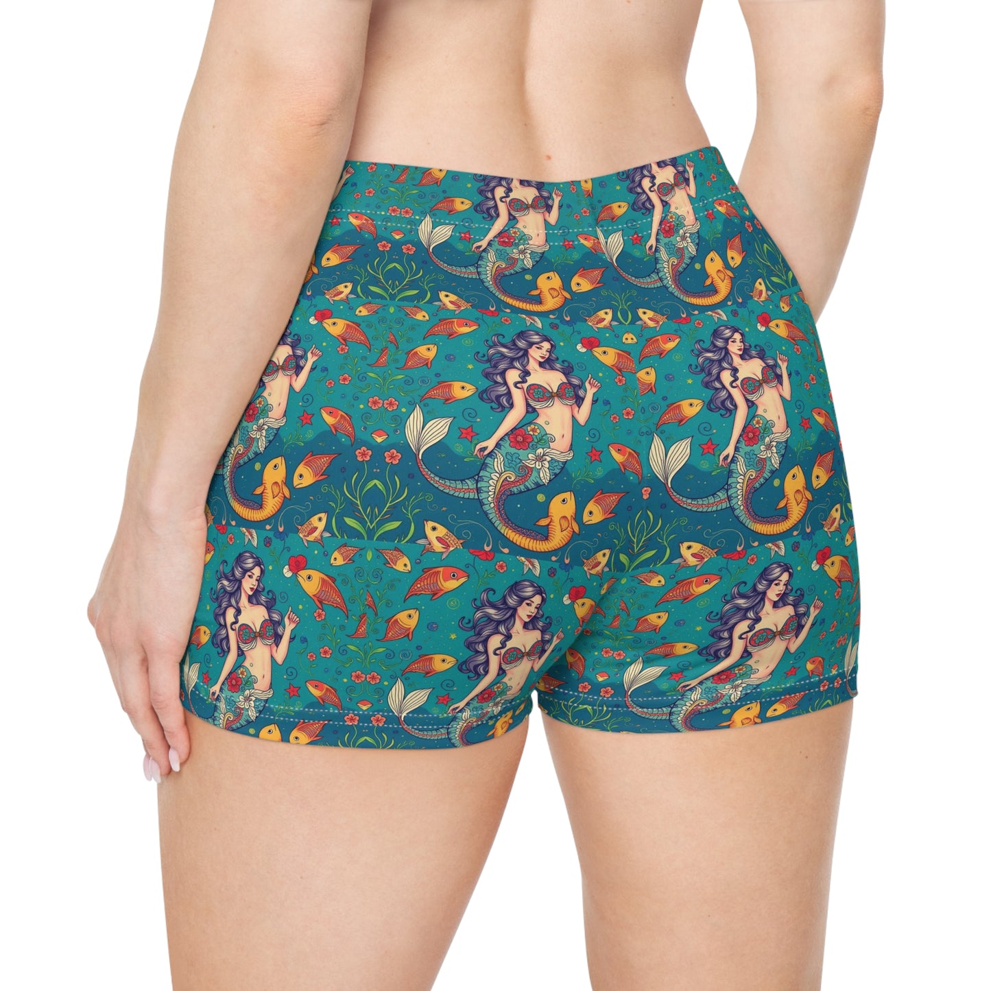 Women's Shorts, (AOP), Pisces, Zodiac v2, Sexy Pattern