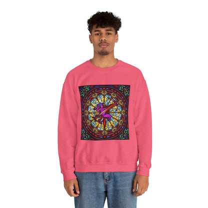 Unisex Heavy Blend™ Crewneck Sweatshirt, Glass 1, Sagittarius Zodiac Design