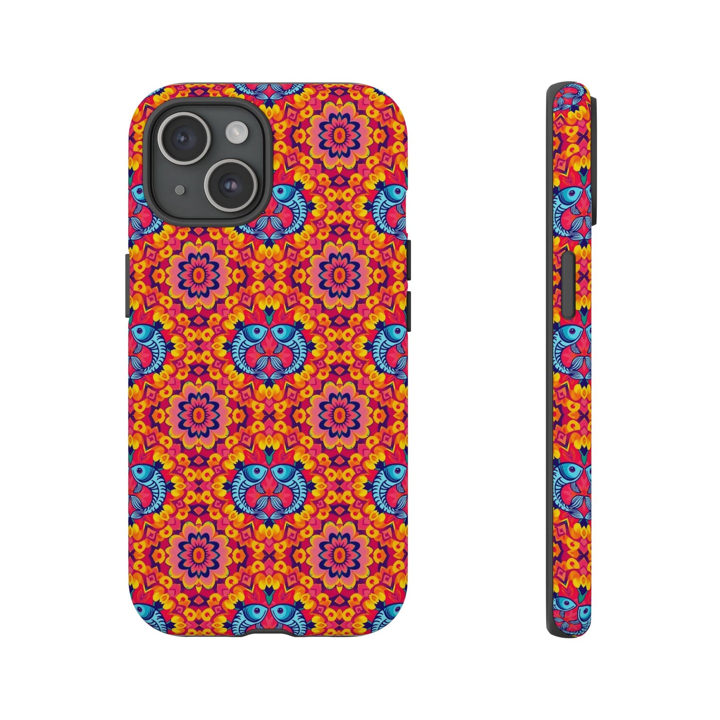 Tough Cases, Pisces, Zodiac v1, Flower Pattern