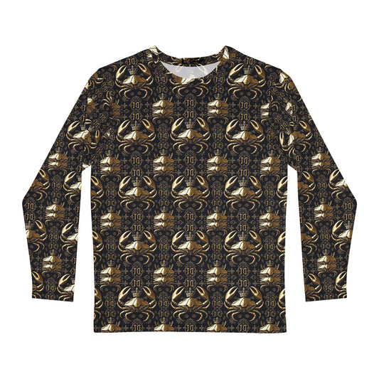 Men's Long Sleeve Shirt, (AOP), Cancer, Zodiac v2, Pattern