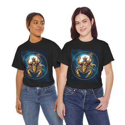 Unisex Heavy Cotton T-Shirt, Moon, Scorpio Zodiac Design