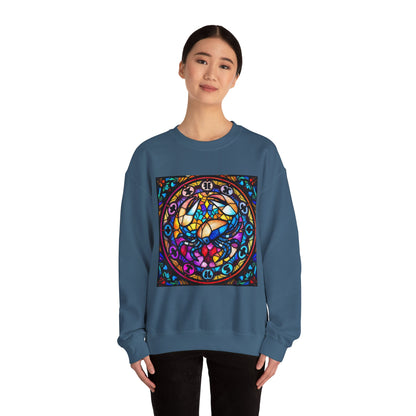 Unisex Heavy Blend™ Crewneck Sweatshirt, Glass, Cancer Zodiac Design