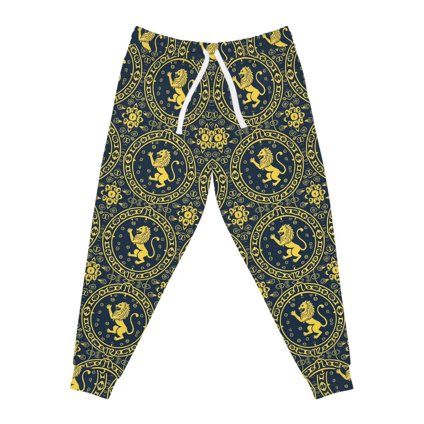 Athletic Joggers, Zodiac Design, Pattern, Leo, AOP