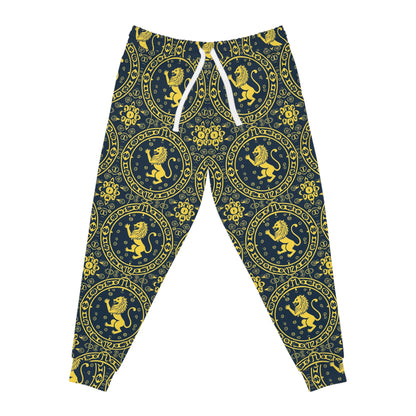 Athletic Joggers, Zodiac Design, Pattern, Leo, AOP