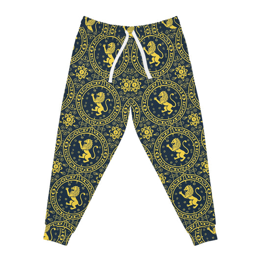Athletic Joggers, Zodiac Design, Pattern, Leo, AOP