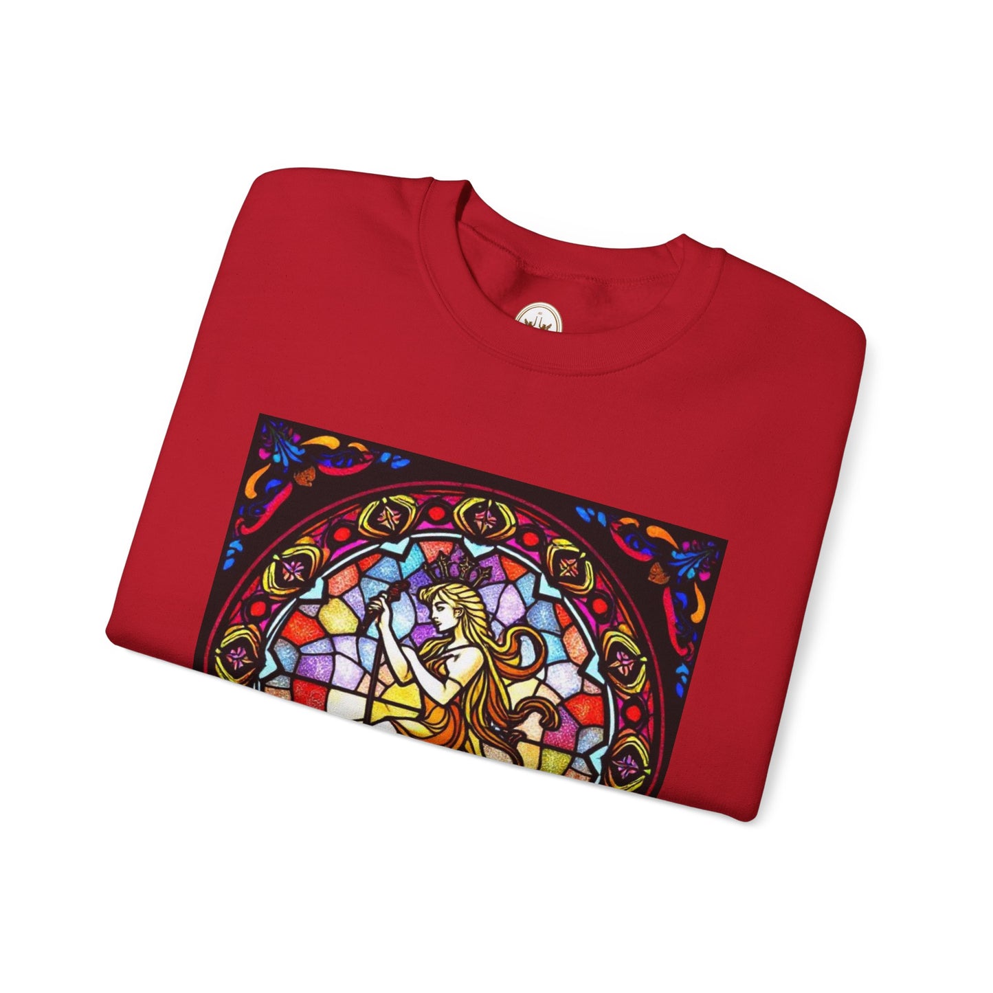 Unisex Heavy Blend™ Crewneck Sweatshirt, Glass, Virgo Zodiac Design