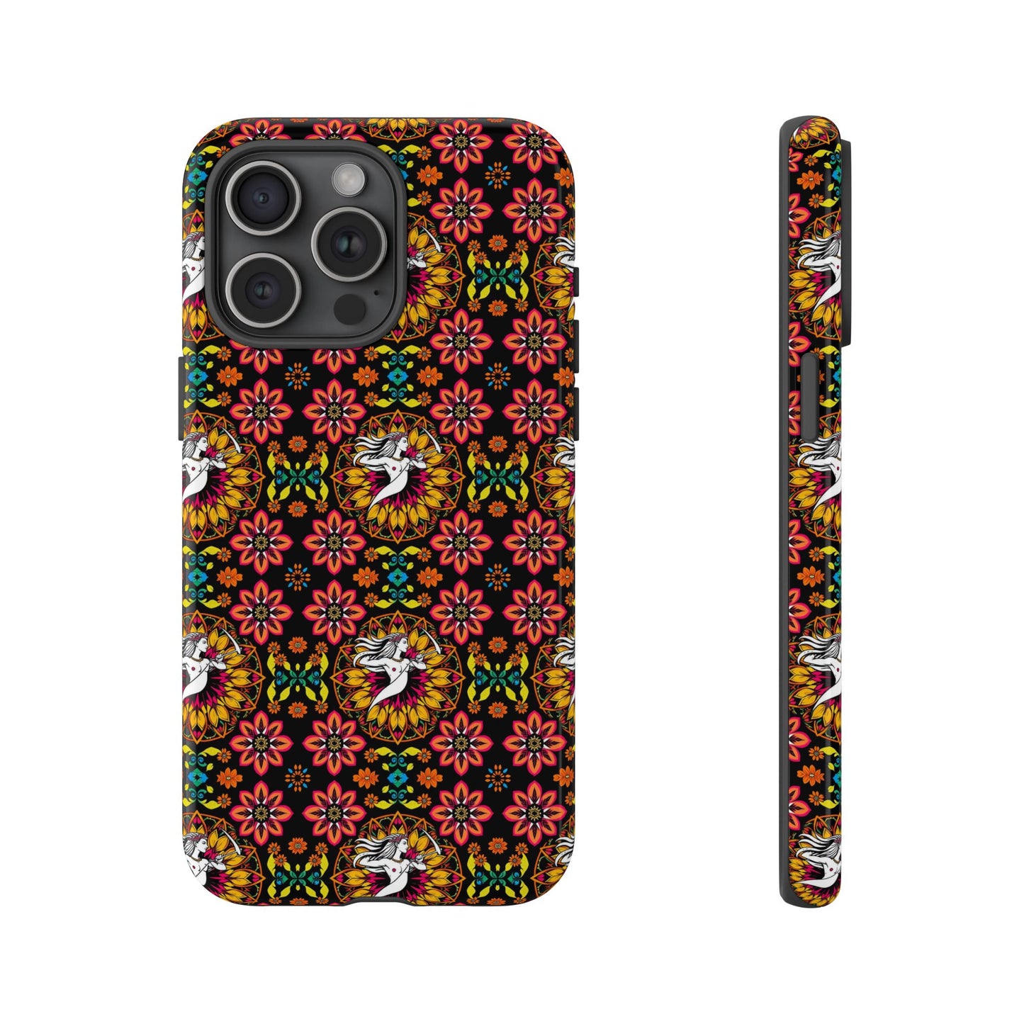 Tough Cases, Sagittarius, Zodiac v2, Flower Pattern