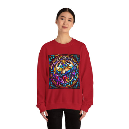 Unisex Heavy Blend™ Crewneck Sweatshirt, Glass, Cancer Zodiac Design