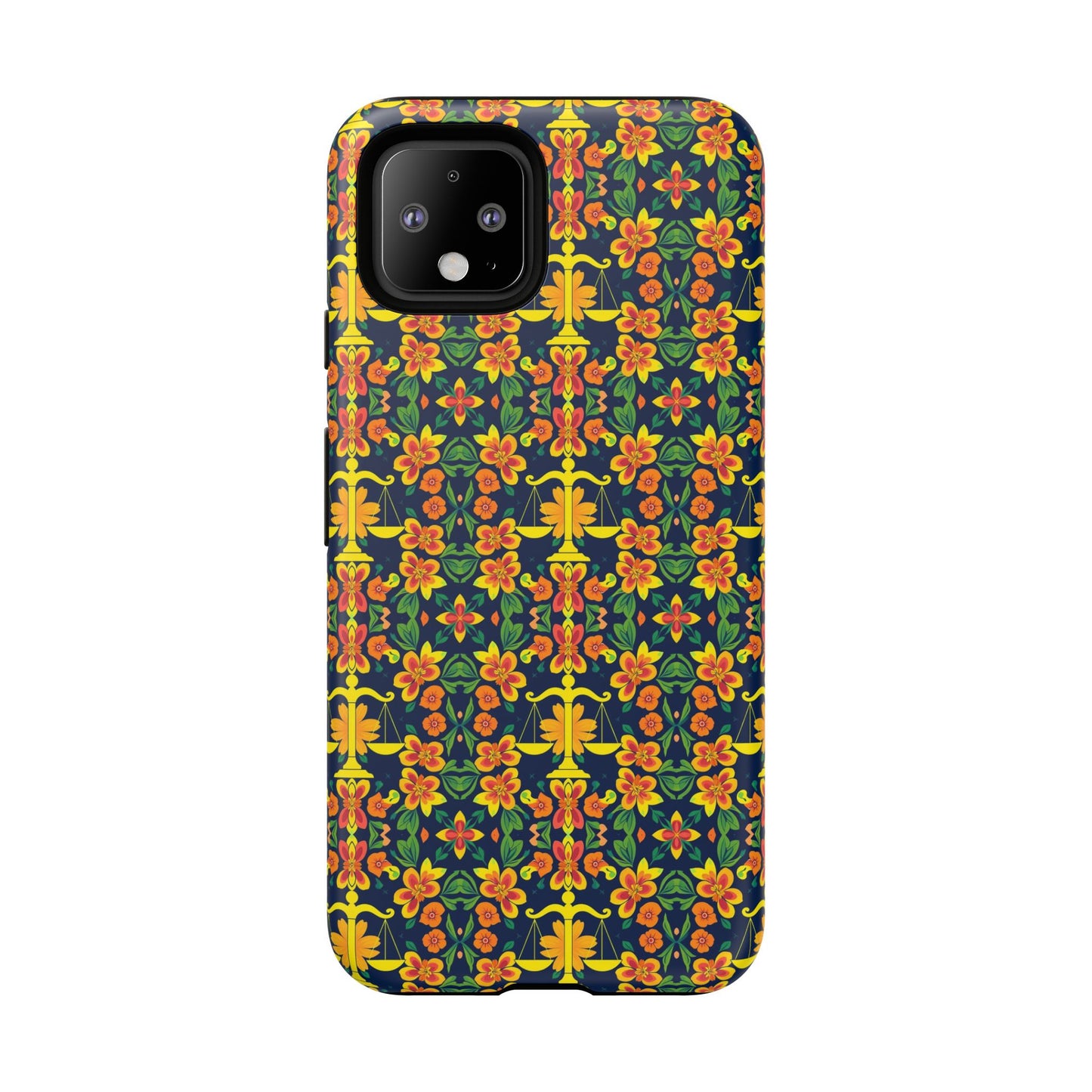 Tough Cases, Libra, Zodiac v3, Flower Pattern