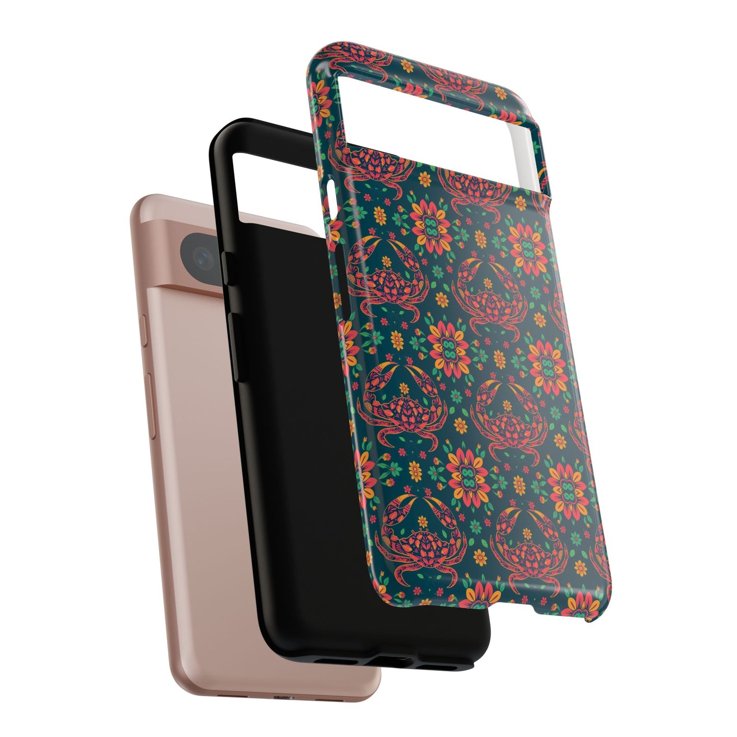 Tough Cases, Cancer, Zodiac v4, Flower Pattern