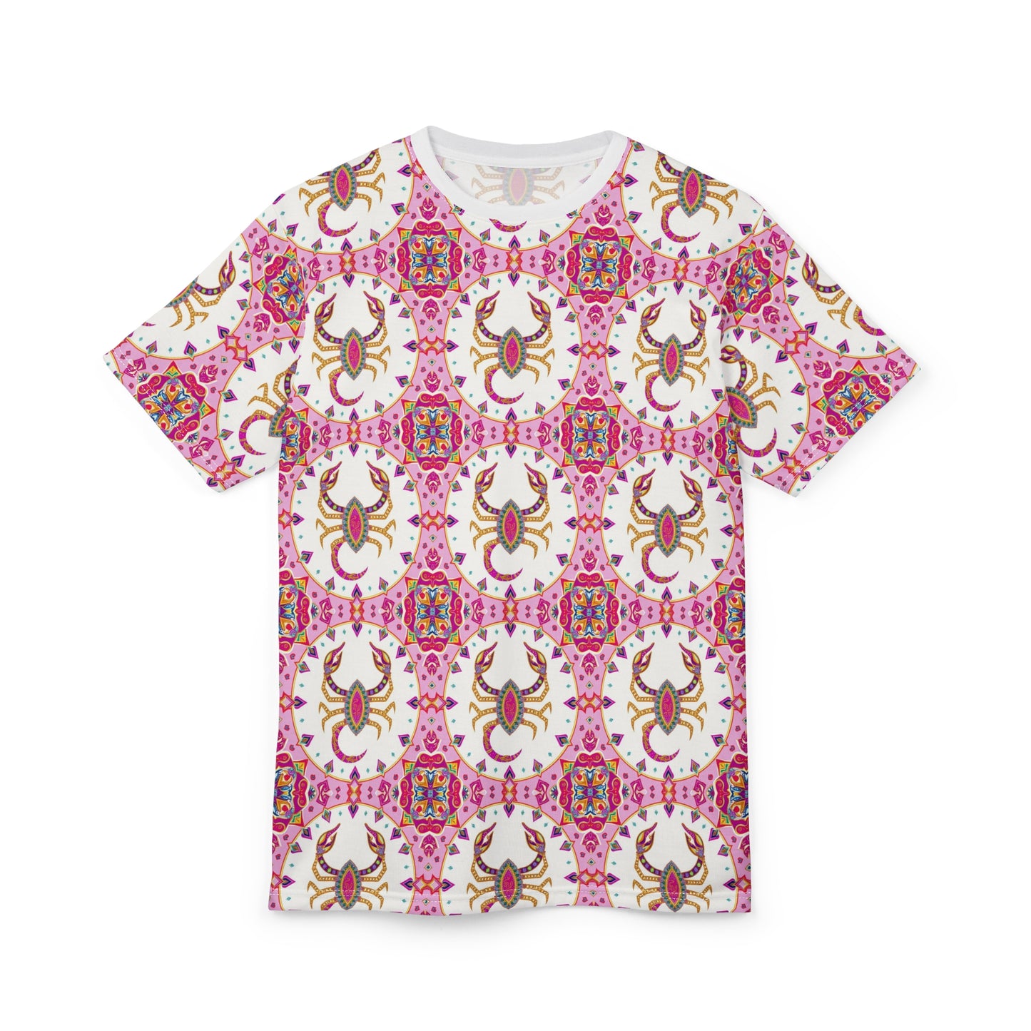 Unisex Cut & Sew T-Shirt, (AOP), Scorpio, Zodiac v3, Jewels Pattern