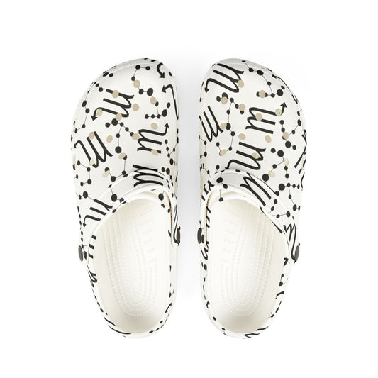 EVA Foam Rubber Shoes (AOP), Material 100% EVA, Scorpio Zodiac Design