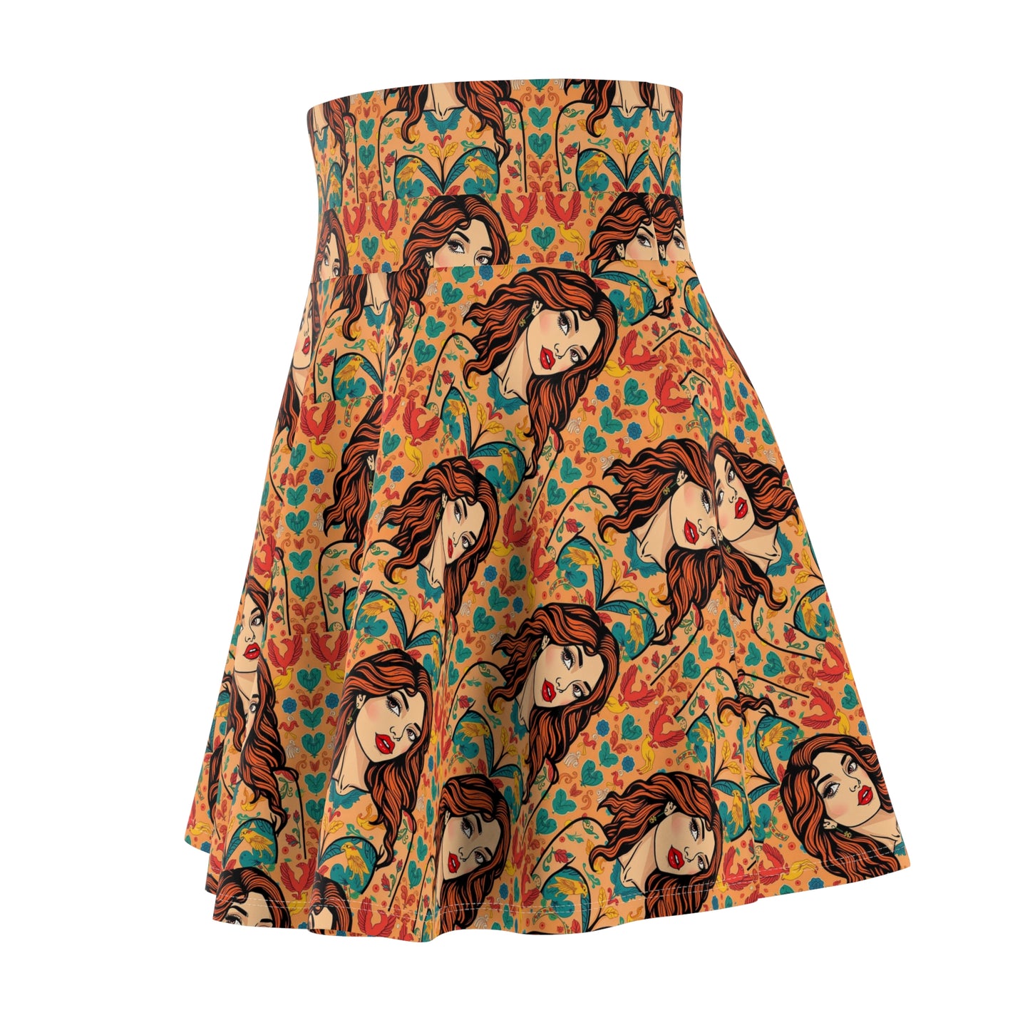 Women's Skater Skirt, (AOP), Virgo, Zodiac v2, Sexy Pattern