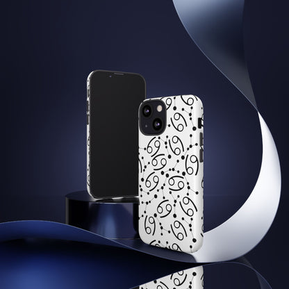 Tough Cases with the Cancer Zodiac sign for iPhone, Samsung Galaxy, and Google Pixel devices