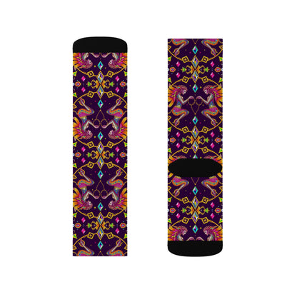 Sublimation Socks, Gemini, Zodiac v2, Jewel Pattern