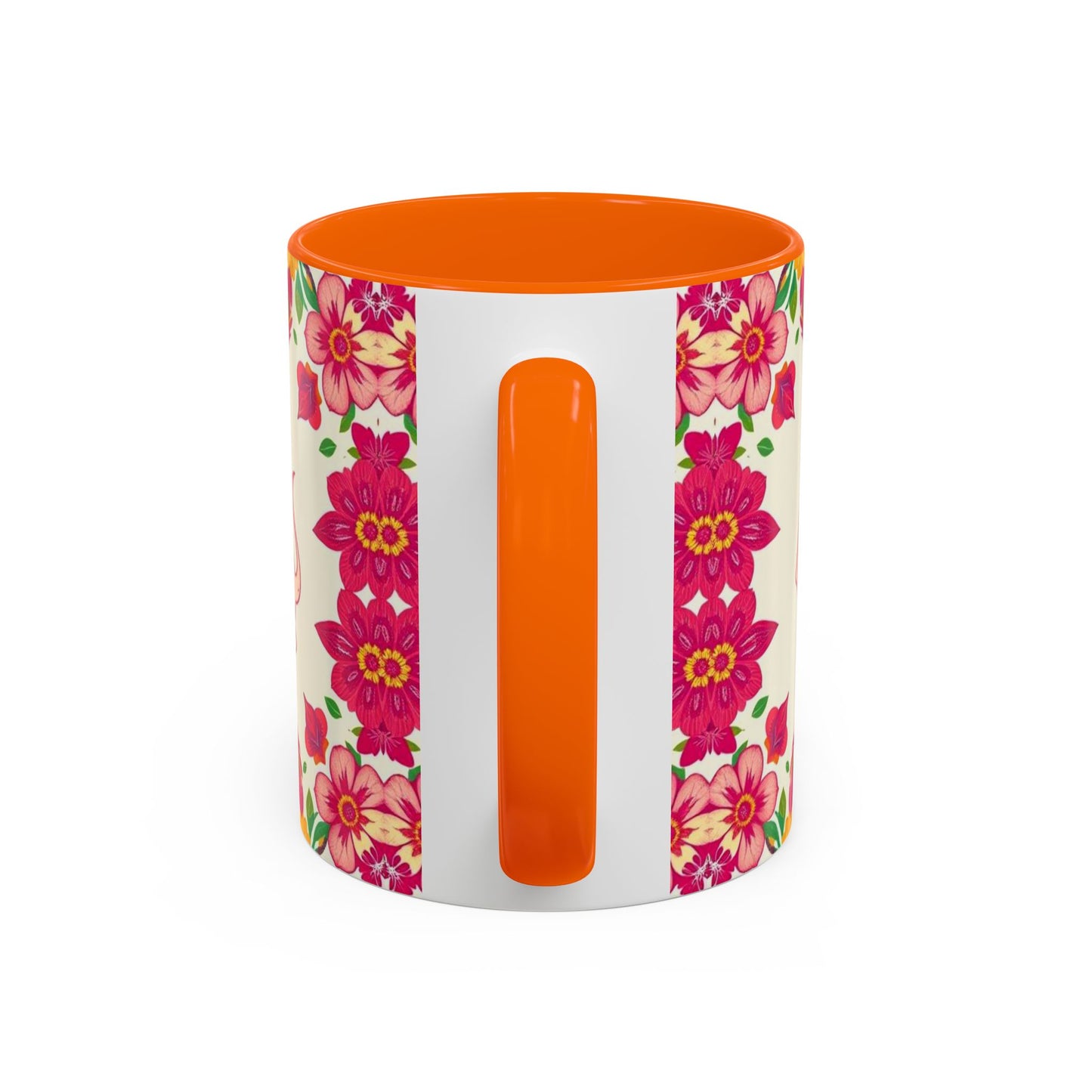 Accent Coffee Mug, Capricorn, Zodiac v2, Flower Pattern, (11, 15oz)