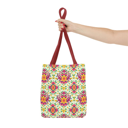 Tote Bag (AOP), Cancer, Zodiac v1, Flower Pattern
