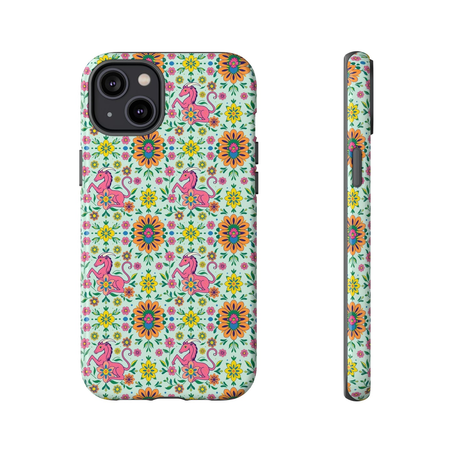 Tough Cases, Aquarius, Zodiac, Flower Pattern