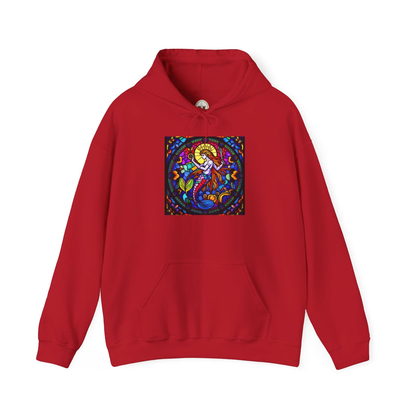 Unisex Heavy Blend™ Hooded Sweatshirt with glass Aquarius zodiac design