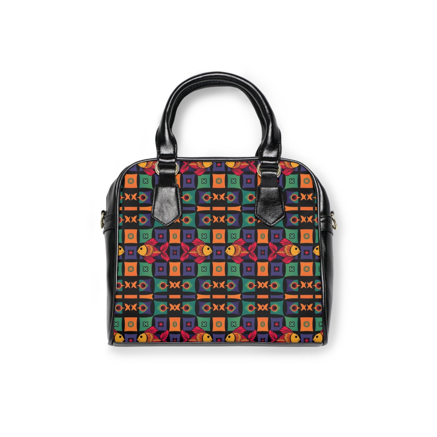 Shoulder Handbag, Pisces, Zodiac v2, Shapes Pattern