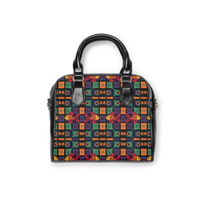 Shoulder Handbag, Pisces, Zodiac v2, Shapes Pattern