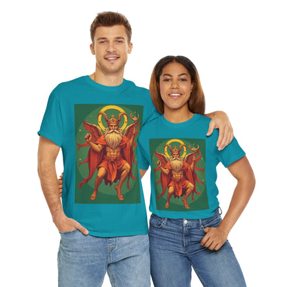 Unisex Heavy Cotton T-Shirt, Aries God 1v, Zodiac Design