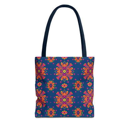 Tote Bag (AOP), Gemini, Zodiac v2, Flower Pattern