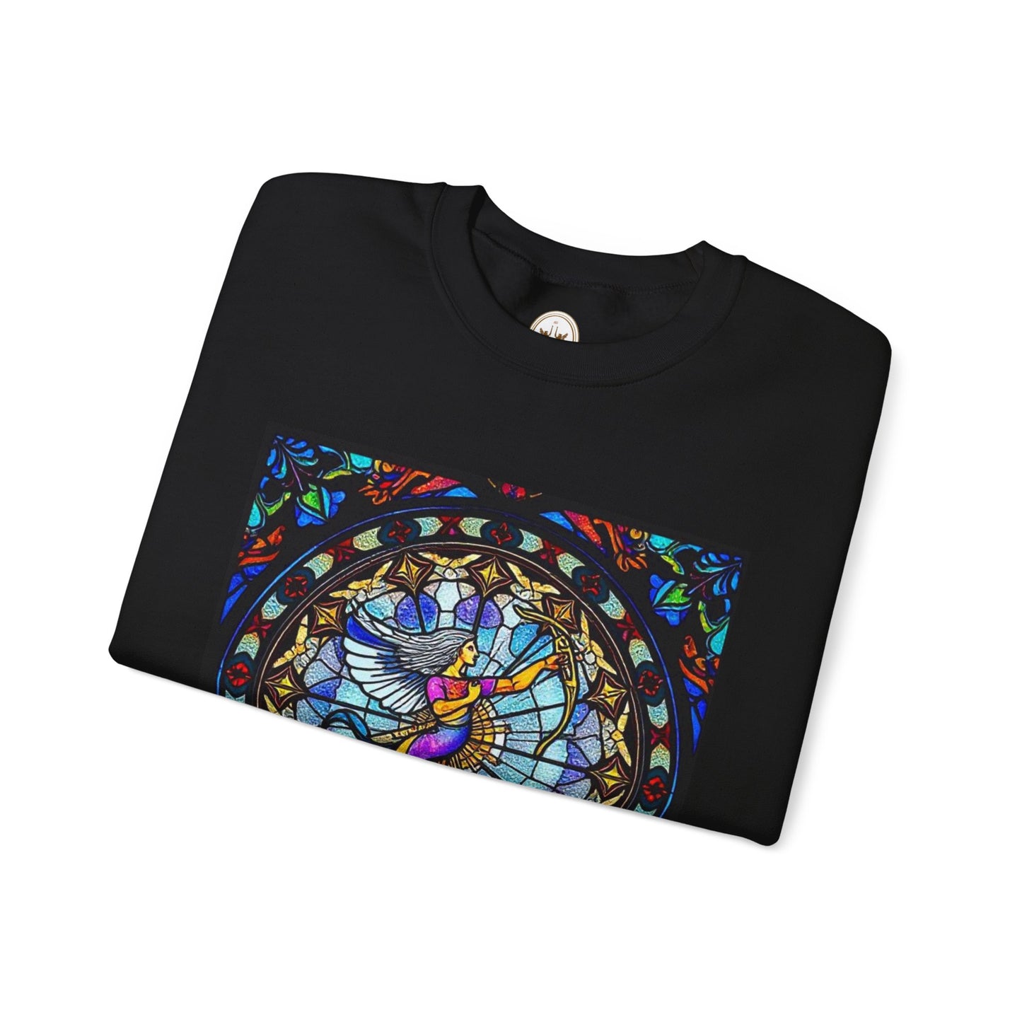 Unisex Heavy Blend™ Crewneck Sweatshirt, Glass, Sagittarius Zodiac Design