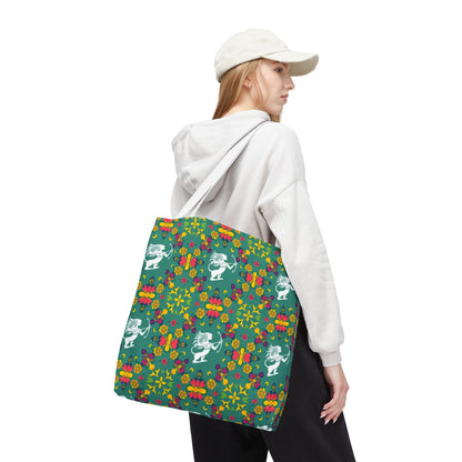 Tote Bag, (AOP), Sagittarius, Zodiac v6, Flower Pattern