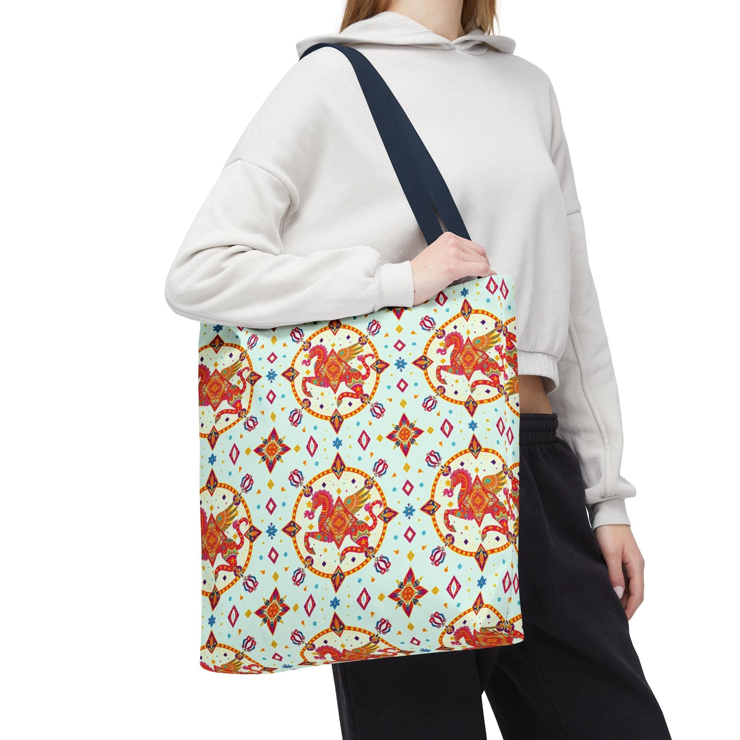 Tote Bag (AOP), Aquarius, Zodiac v1, Jewel Pattern
