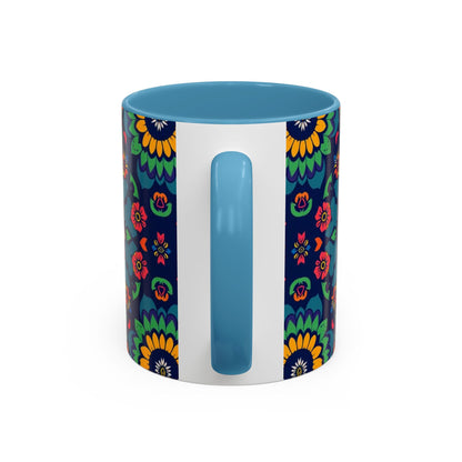 Accent Coffee Mug, Capricorn, Zodiac, Flower Pattern, (11, 15oz)