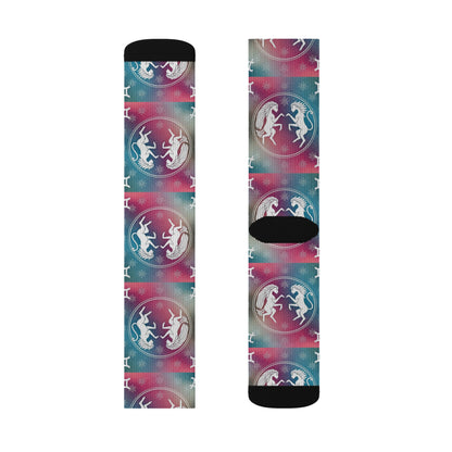 Sublimation Socks, Gemini, Zodiac v1, Pattern